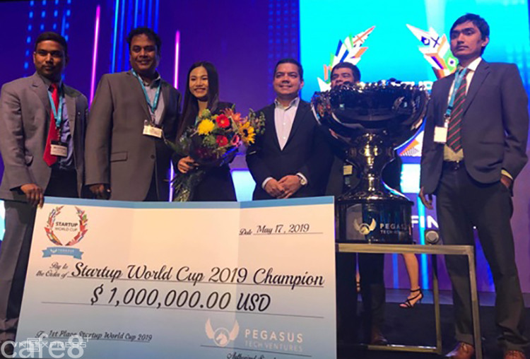 Abivin chiến thắng giải thưởng 1 triệu USD tại Startup World Cup 2019. Ảnh: Techfest Vietnam.